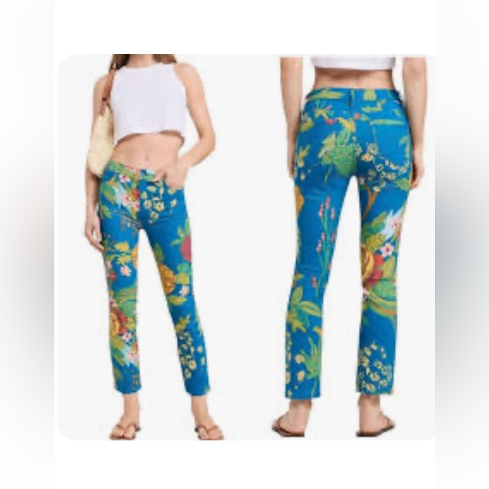 MOTHER Blue Floral Ankle Jeans - Picture 10 of 10